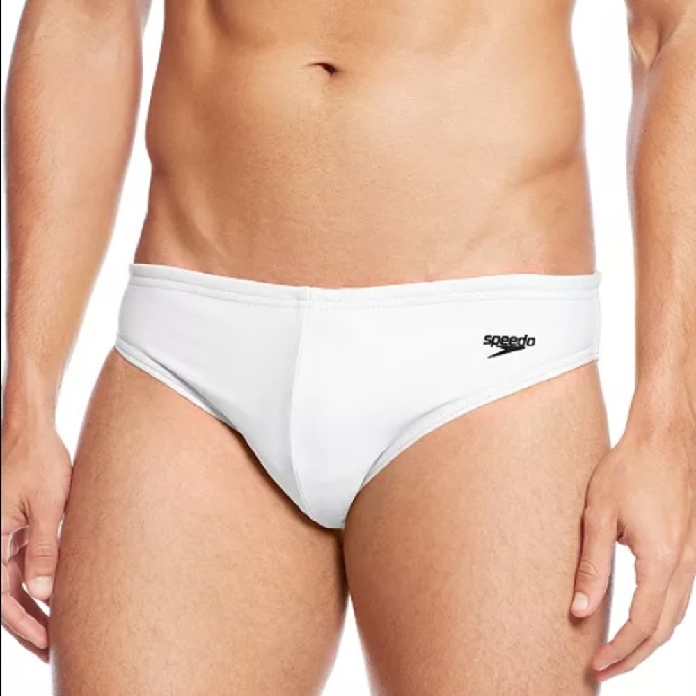 White speedo swimsuit